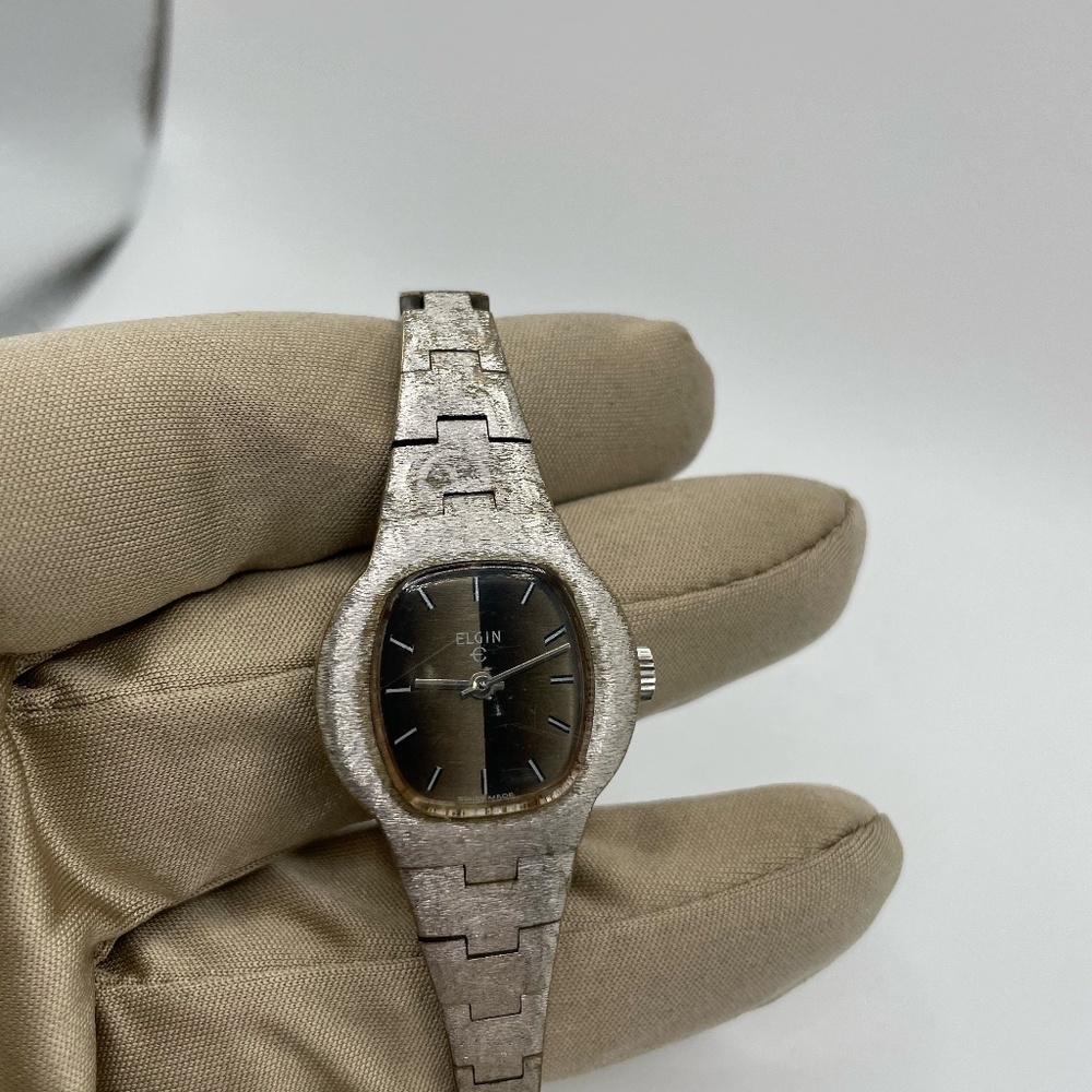 Vintage Gorgeous Bronze Colour Dial Elgin mechanical Women's watch